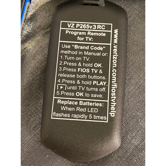 Verizon Fios TV P265v3 Remote Control New no bag, with instructions and batterie - Picture 6 of 6